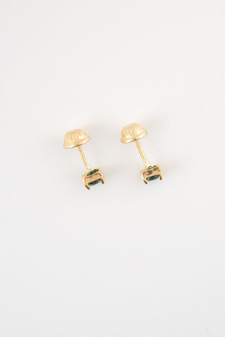Topos Circones Verdes 18k oro amarillo / M: 4mm - Nacional