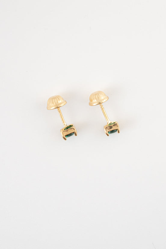 Topos Circones Verdes 18k oro amarillo / M: 4mm - Nacional