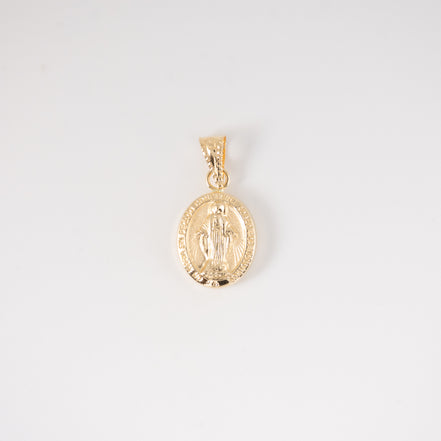Dije Virgen Milagrosa Oro Amarillo 18k / NA102 / M: 2.2 cms x 1.5 cms / P: 1 gr