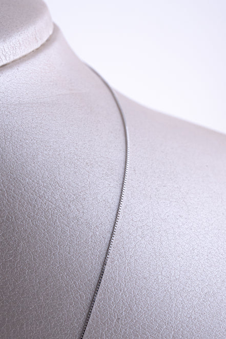 Cadena Veneciana 1 mm 18k oro blanco / 1,54 gr - 50 cms - Italiano