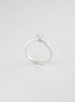 Anillo Compromiso Oro Blanco 18k Circones / NA65 / T: 6 3/4 / P: 2,2 gr