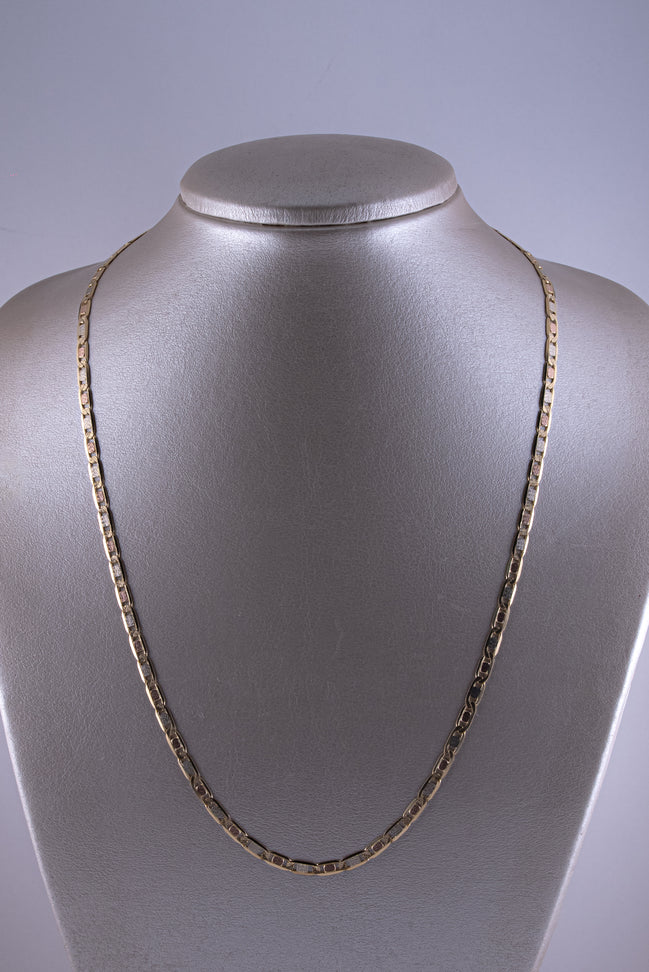 Cadena Escalera Tres Oros 18k /ITA84 / 60 cms / P: 18,7 gr