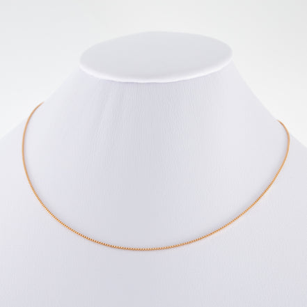 Cadena Veneciana Oro Rosado 18k / ITA87 / 40 cms / M: 1 mm / P: 2,1 gr