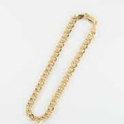 Pulsera Cubana Oro Amarillo 18k / ITA02 / M: 21 cms x 6 mm / P: 6,3 gr