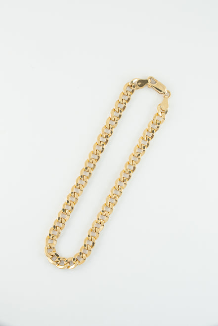 Pulsera Cubana Oro Amarillo 18k / ITA02 / M: 21 cms x 6 mm / P: 6,3 gr