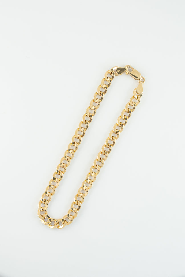 Pulsera Cubana Oro Amarillo 18k / ITA02 / M: 21 cms x 6 mm / P: 6,3 gr
