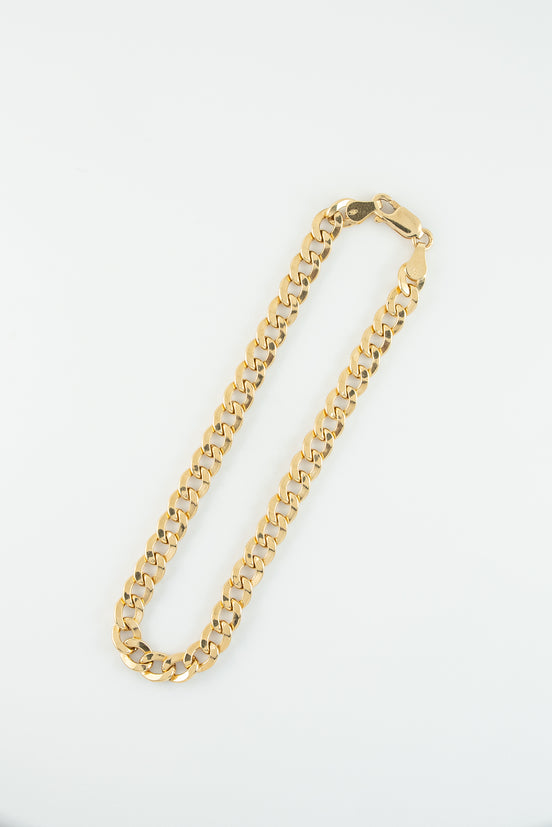 Pulsera Cubana Oro Amarillo 18k / ITA02 / M: 21 cms x 6 mm / P: 6,3 gr