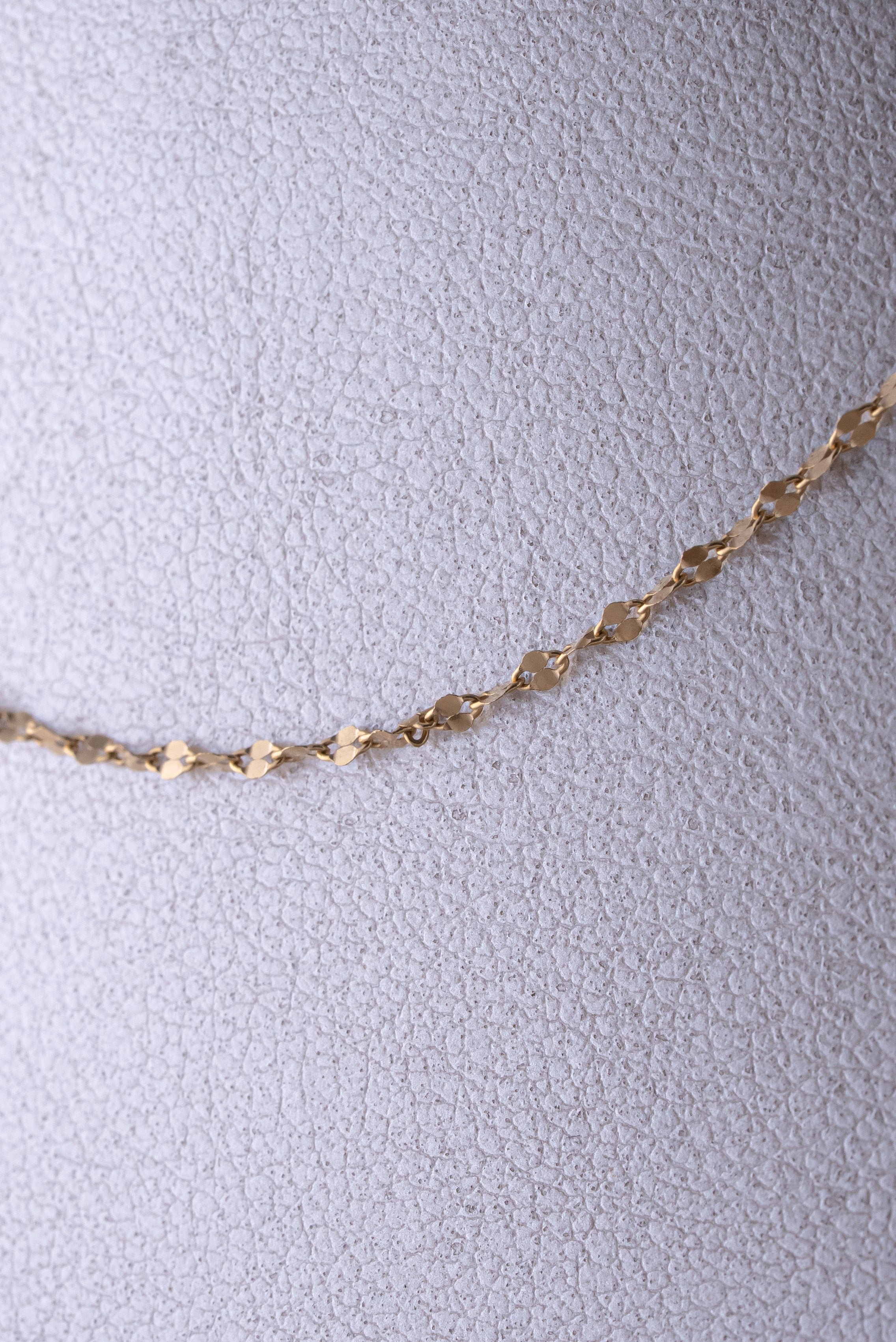Cadena Eslabon Espejo Oro Amarillo 18k /ITA188 / 40 cms / P: 1,1 gr