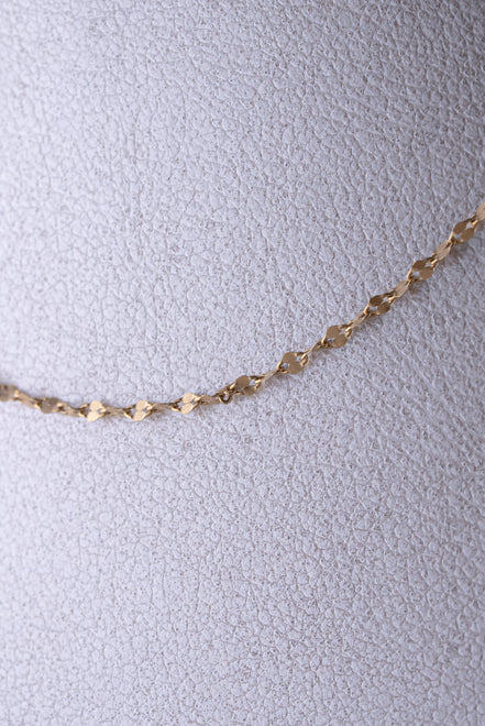 Cadena Eslabon Espejo Oro Amarillo 18k /ITA188 / 40 cms / P: 1,1 gr