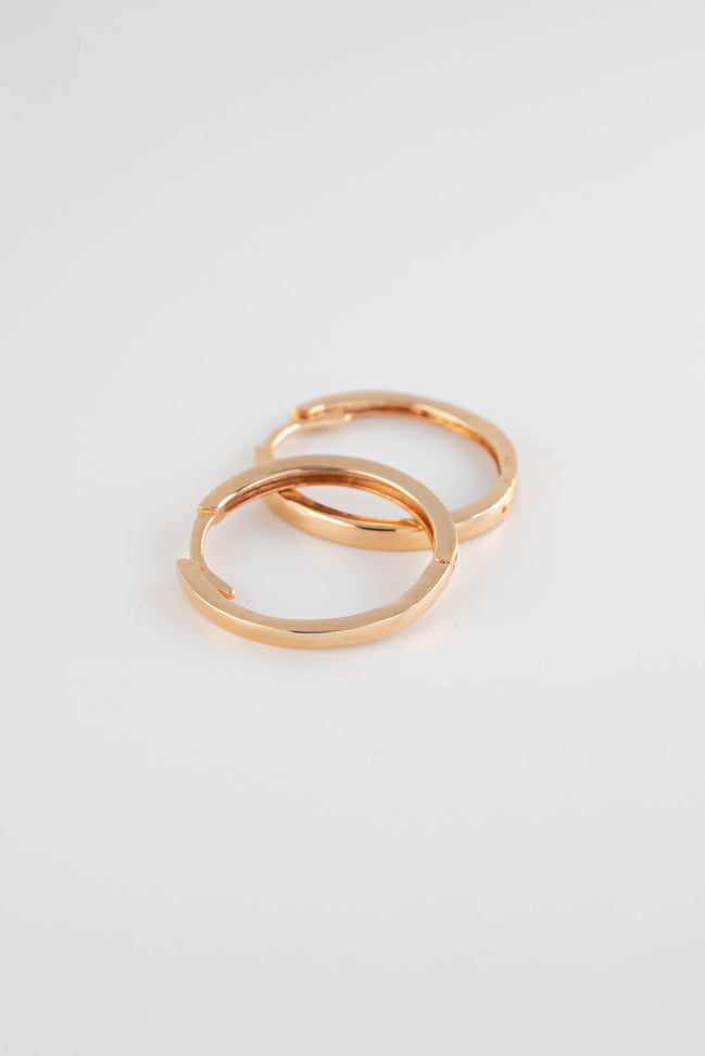 Candongas Lisas Oro Rosado 18k / NA08 / M: 1.8 cms / P: 2.5 gr
