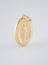 Dije Virgen Milagorsa Lisa Oro Amarilla 18 k /NA102 / M: 3.3 cms x 1,8 cms / P: 2,1 gr