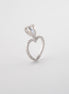 Dije Corazon Silueta Circones Oro Blanco 18k / NA102 / M: 2,3 cms x 1,5 cms / P: 1,4 gr