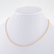 Cadena Mini Militar Diamantado Oro Rosado 18k / ITA237 / 40 cms / M: 1.5 / P: 3.5 gr