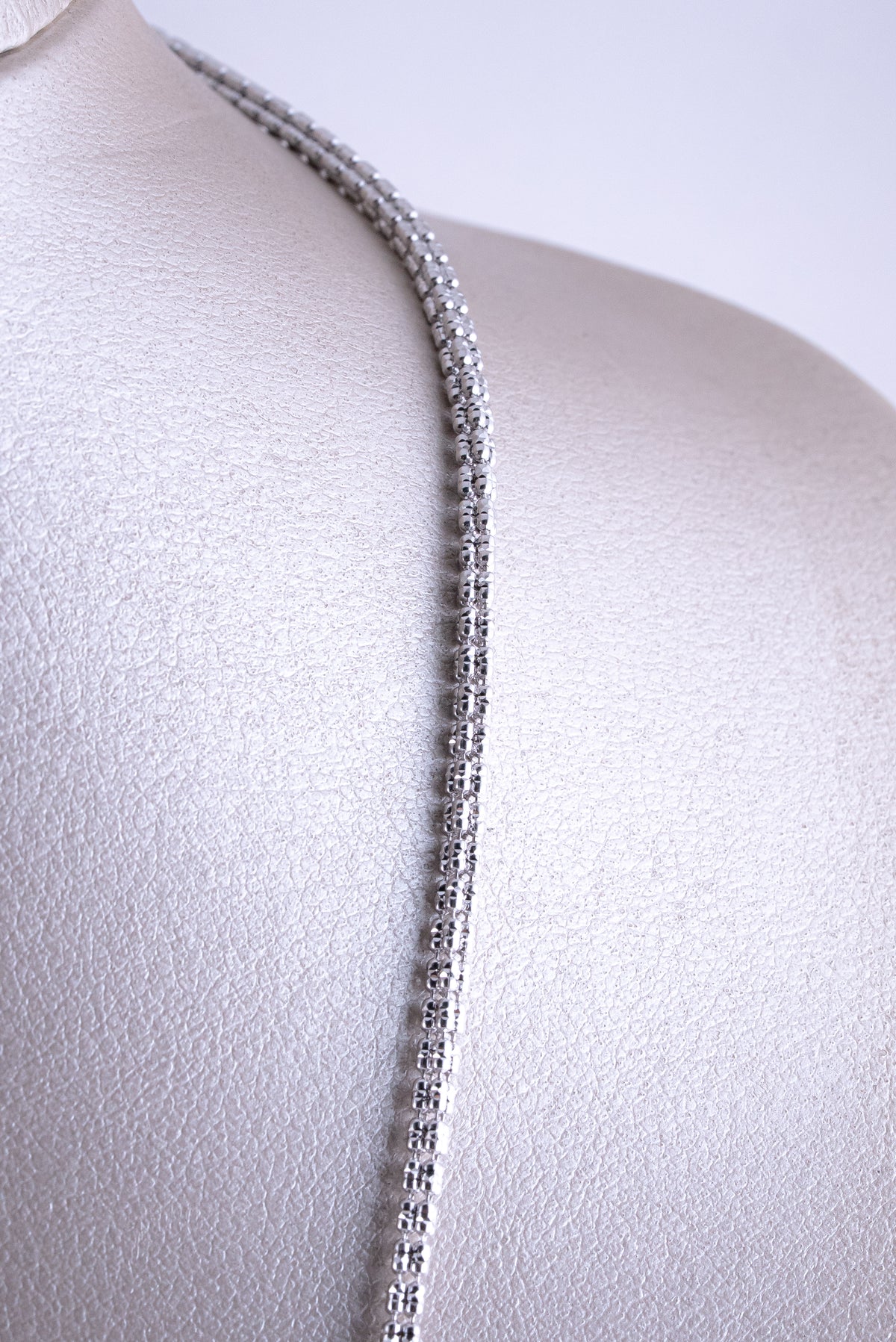 Cadena Ice Diamantado Oro Blanco 18k / ITA266 / 70 cms / P: 18,9 gr