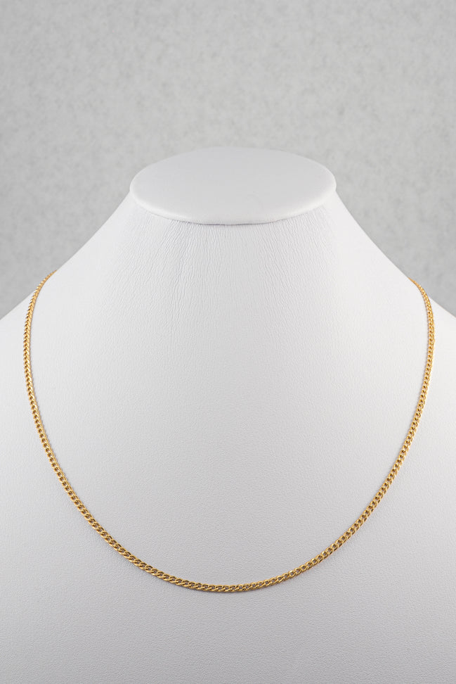 Cadena Cubana Oro Amarillo 18k / ITA31 / 50 cms / M: 3 mm / P: 2,42 gr