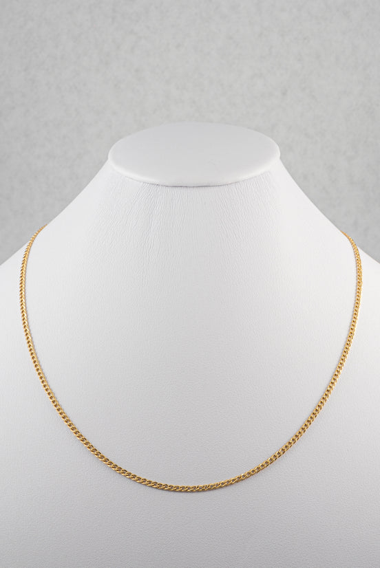 Cadena Cubana Oro Amarillo 18k / ITA31 / 50 cms / M: 3 mm / P: 2,42 gr