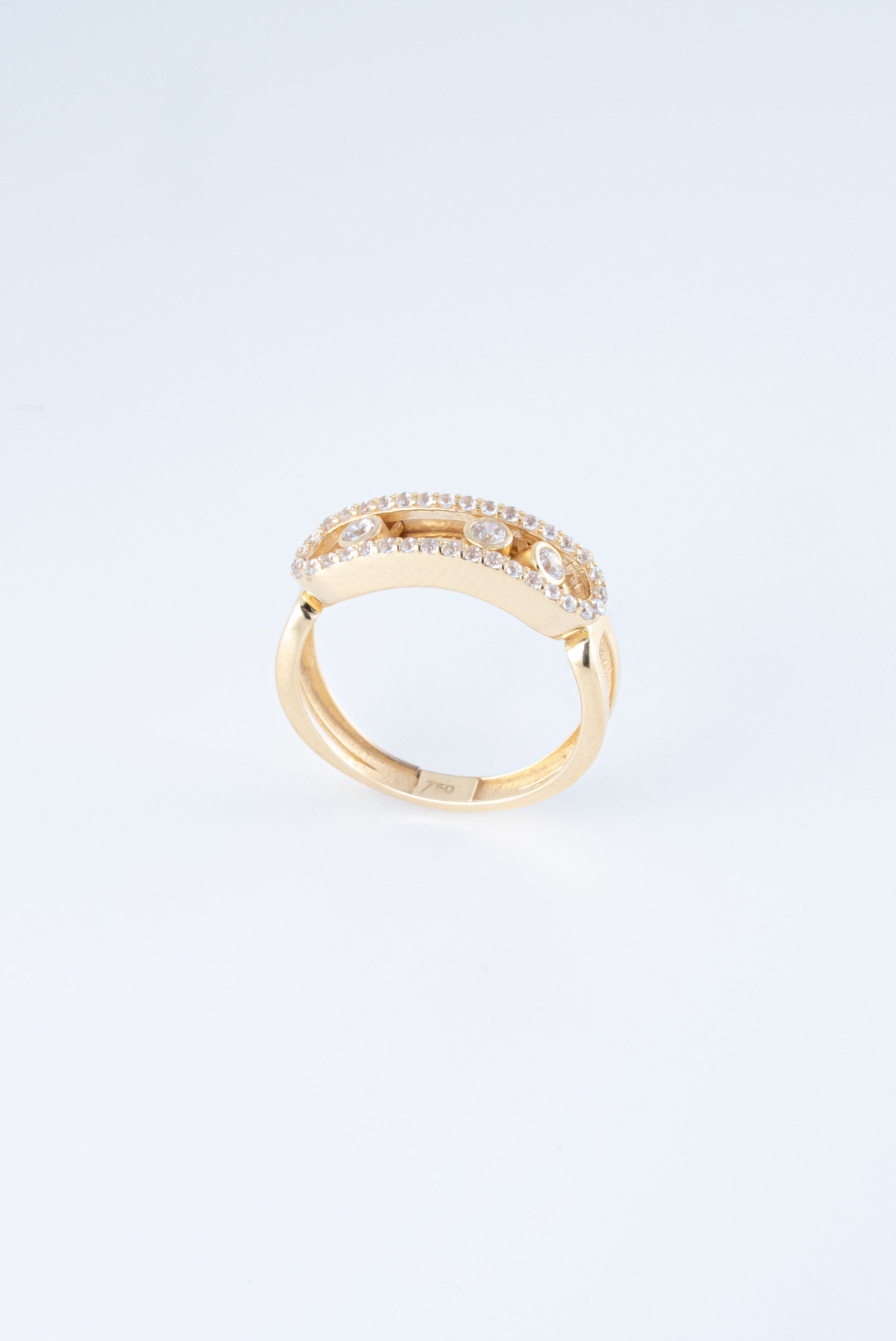 Anillo Circones Oro Amarillo 18k / ITA71 / T: 7 / P: 3,3 gr
