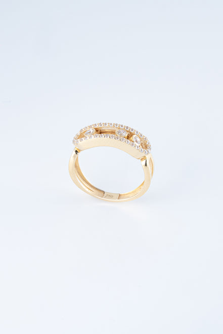 Anillo Circones Oro Amarillo 18k / ITA71 / T: 7 / P: 3,3 gr