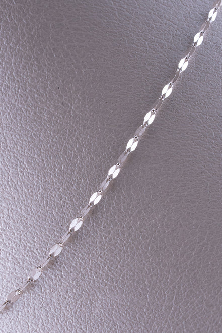 Cadena Eslabon Espero Oro Blanco 18k / ITA188 / 40 cms / P: 1 gr