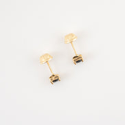 Topos Circon Negro Oro Amarillo 18k / NA160 / M: 4mm x 4 mm / P: 0,8 gr