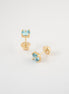 Topos Circon Azul Claro Oro Amarillo 18k / NA16 / M: 5 mm x 5 mm / P: 1,1 gr