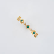 Anillo Esmeralda y Diamantes Oro Amarillo 18k / AED03 / T: 6 / E: 0,13 quilates -D:0,04 quilates