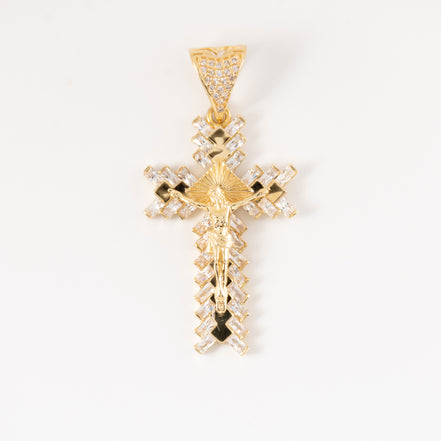 Dije Cruz Cristo Oro Amarillo 18k / NA102 / M: 4.5 cms x 2.2 cms / P: 5.3 gr