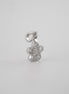 Dije Flor Diamantes Oro Blanco 18k / DD25 / M: 1,5 cms x 1,8 cms