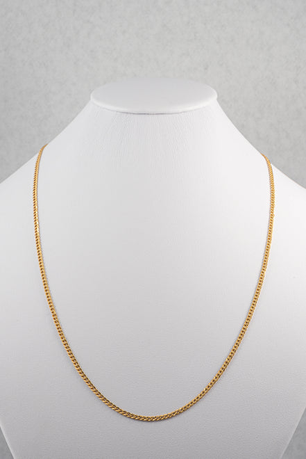 Cadena Cubana Oro Amarillo 18k / ITA33 / 60 cms / M: 3 mm / P: 3 gr