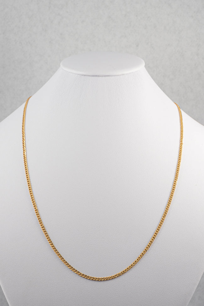 Cadena Cubana Oro Amarillo 18k / ITA33 / 60 cms / M: 3 mm / P: 3 gr