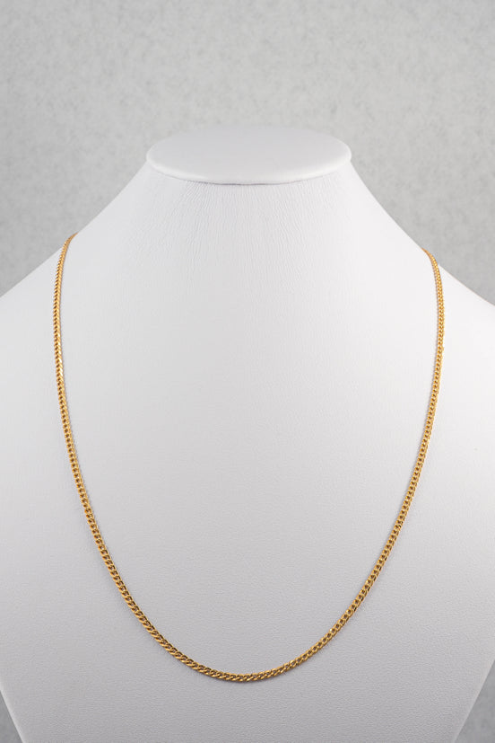 Cadena Cubana Oro Amarillo 18k / ITA33 / 60 cms / M: 3 mm / P: 3 gr