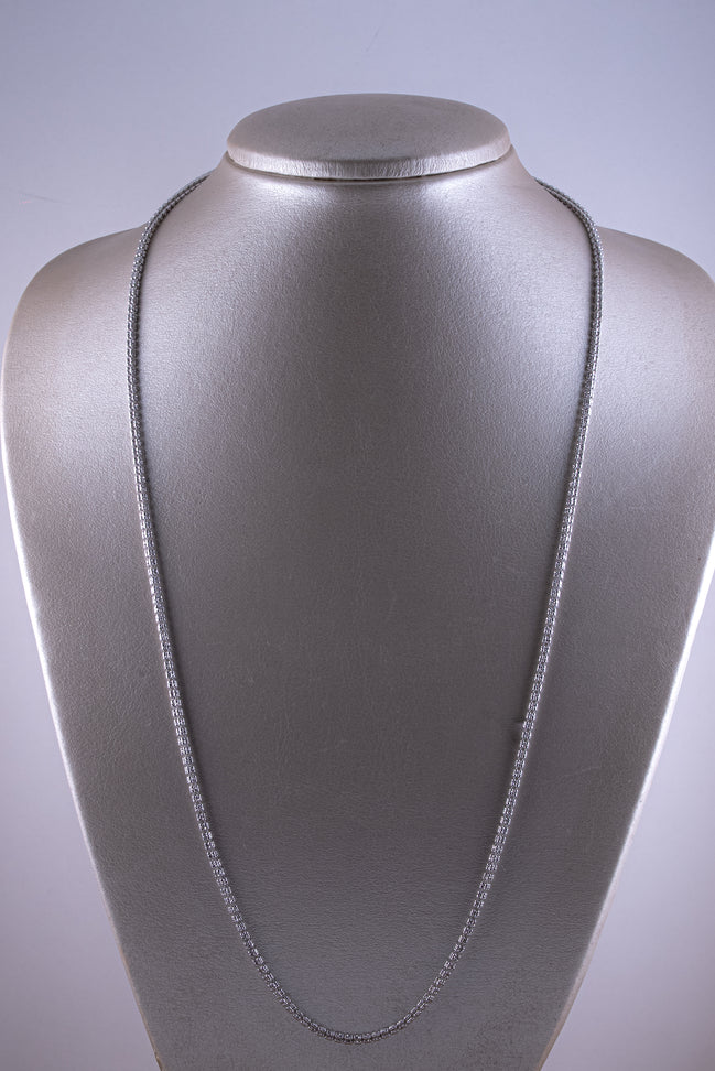 Cadena Ice Diamantado Oro Blanco 18k / ITA266 / 70 cms / P: 18,9 gr