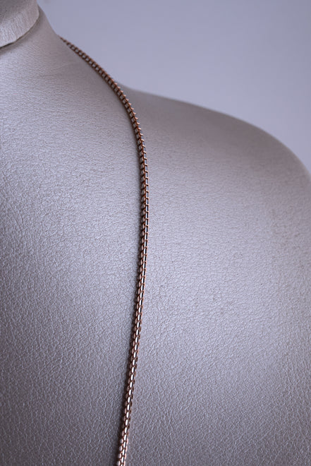 Cadena Veneciana Bicolor Diamantada ( Oro Blanco - Rosado ) 18k / ITA106 / 70 cms / P: 11,9 gr