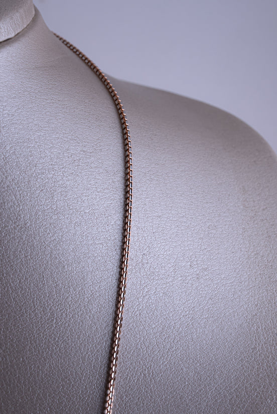 Cadena Veneciana Bicolor Diamantada ( Oro Blanco - Rosado ) 18k / ITA106 / 70 cms / P: 11,9 gr