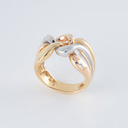 Anillo Liso Tres Oros (Amarillo- Rosado- Blanco) 18k / NA49 / T: 7 / P: 8,8 gr