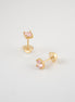Topos Circon Rosado Oro Amarillo 18k / NA160/ M: 4 mm x 4 mm / P: 0,8 gr