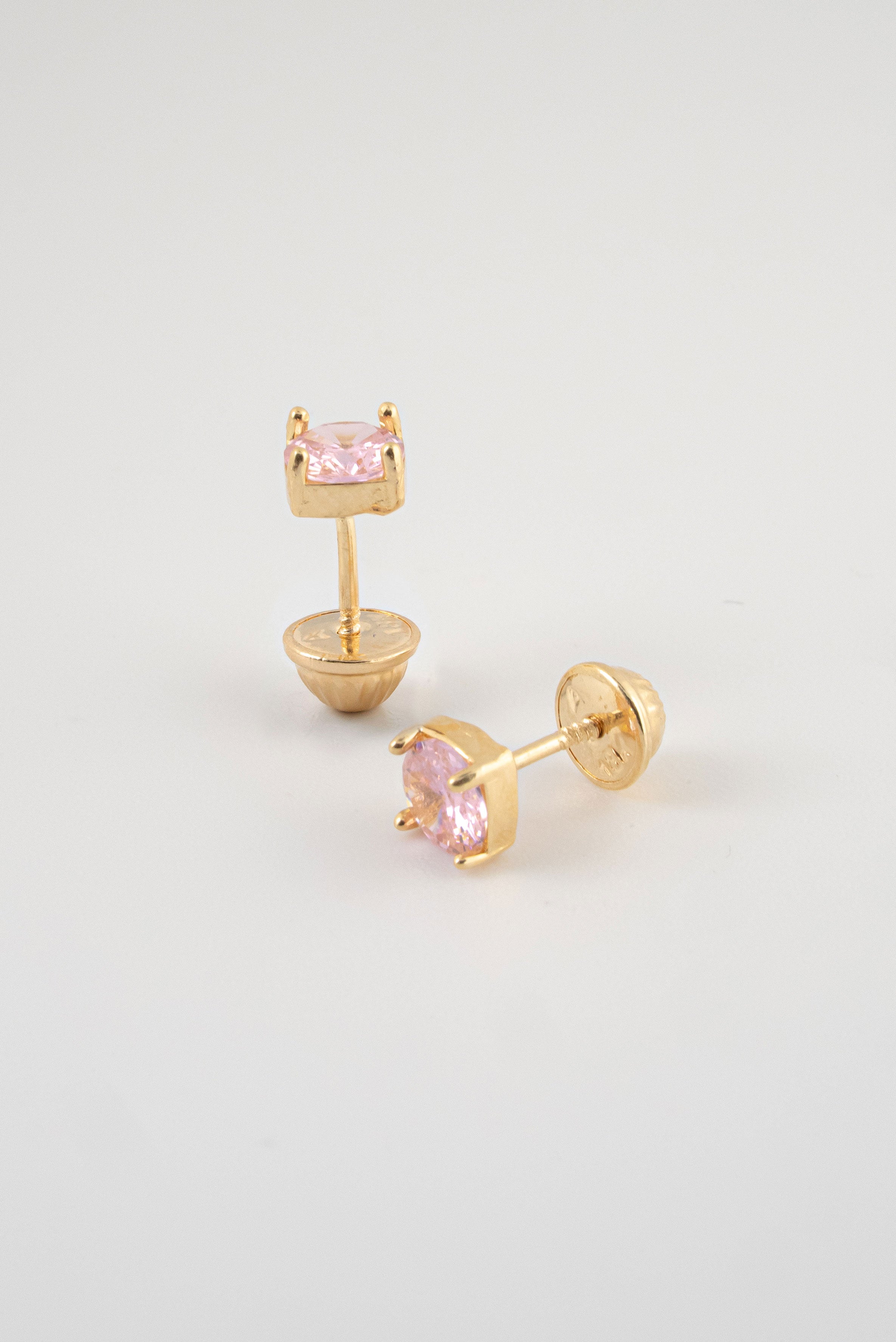 Topos Circon Rosado Oro Amarillo 18k / NA16 / M: 5 mm x 5 mm / P: 1,1 gr