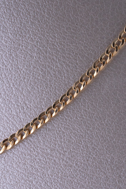 Cadena Cubana 3 mm 18k oro amarillo / 2,19 gr - 45 cms - Italiano