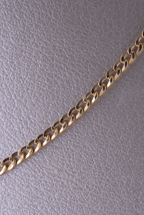 Cadena Cubana 3 mm 18k oro amarillo / 2,19 gr - 45 cms - Italiano