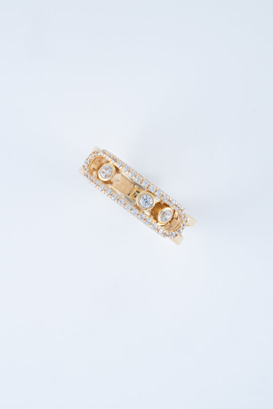 Anillo Circones Oro Amarillo 18k / ITA71 / T: 7 / P: 3,3 gr
