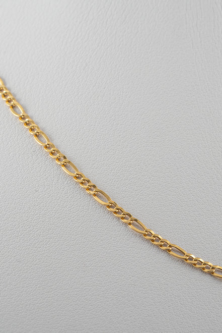 Cadena Figaro Oro Amarillo 18k / ITA09 / 45 cms / M: 3 mm / P: 2.2 gr