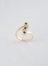 Anillo Esmeralda y Diamantes Oro Amarillo 18k /AED37/ T: 6 / E:0.13 quilates - D:0.07 quilates