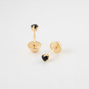 Topos Ciron Negro Oro Amarillo 18k /NA163 / M: 3 mm x 3 mm / P: 0,5 gr