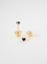 Topos Ciron Negro Oro Amarillo 18k /NA163 / M: 3 mm x 3 mm / P: 0,5 gr