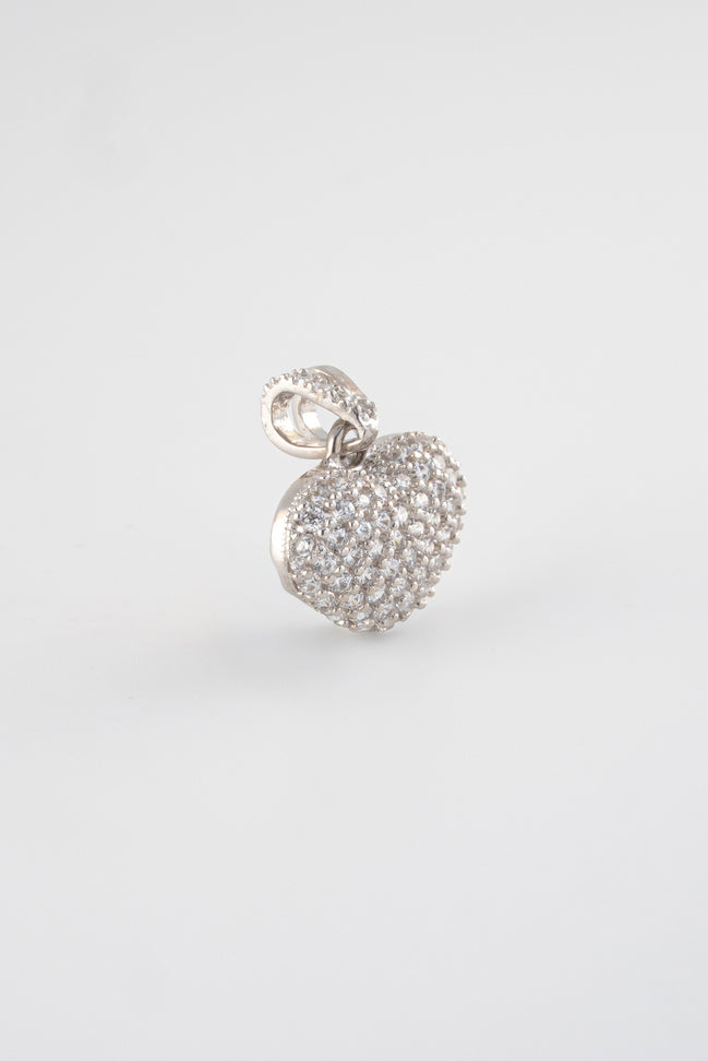 Dije Corazon Circones Oro Blanco 18k /NA102 / M: 1,6 cms x 1,4 cms / P: 2gr