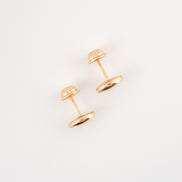 Topos GC Diamantado Oro Rosado 18k /NA09 / M: 8 mm x 6 mm / P: 0,8 gr