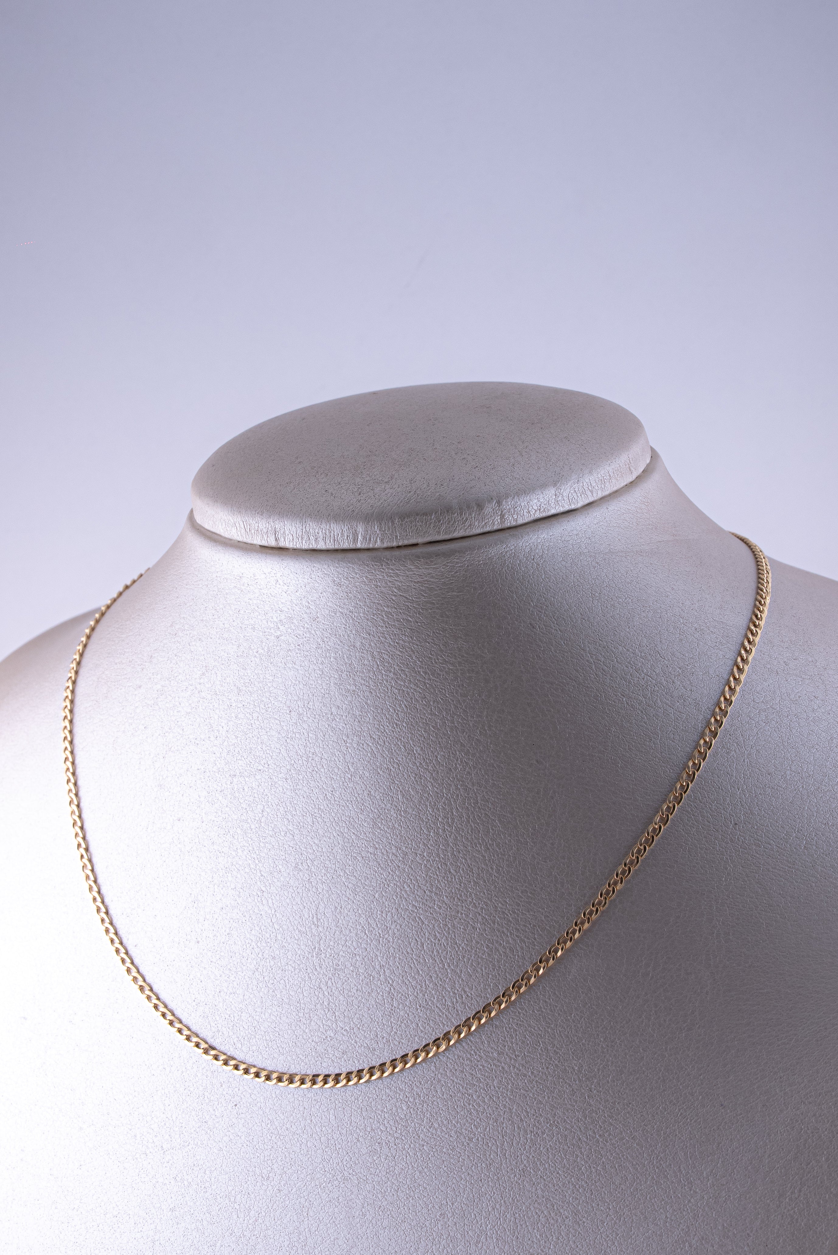 Cadena Cubana 3 mm 18k oro amarillo / 2,19 gr - 45 cms - Italiano
