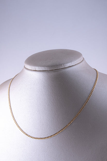Cadena Cubana 3 mm 18k oro amarillo / 2,19 gr - 45 cms - Italiano