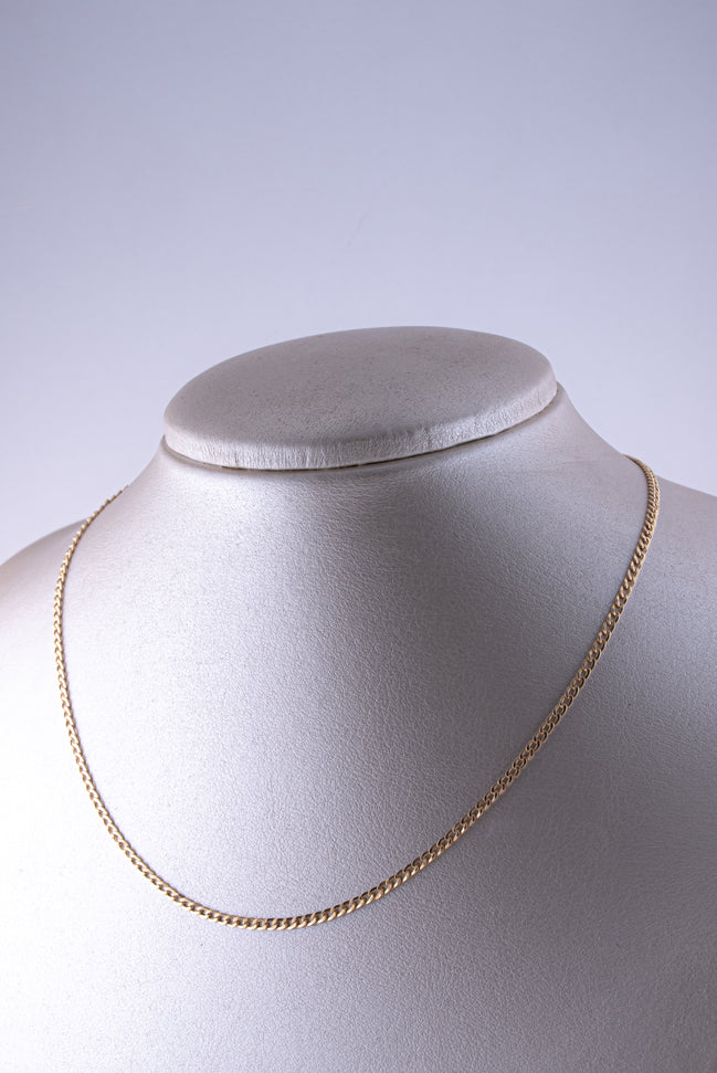 Cadena Cubana 3 mm 18k oro amarillo / 2,19 gr - 45 cms - Italiano