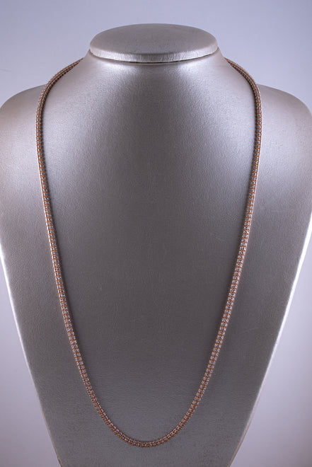 Cadena Ice Diamantado Bicolor (Oro Rosado-Blanco) 18k /ITA266/ 70 cms / 28,4 gr